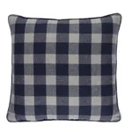 Galt Wool Check Pillow - Indigo Schumacher Galt Wool Check Pillow in Indigo