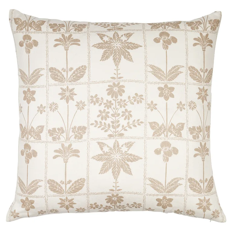 Schumacher Georgia Wildflowers Pillow in Neutral (SO18089106)