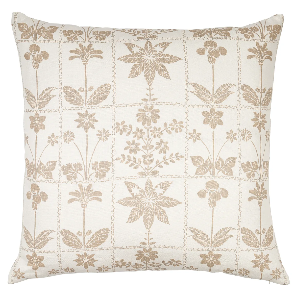 Schumacher Georgia Wildflowers Pillow in Neutral (SO18089106)