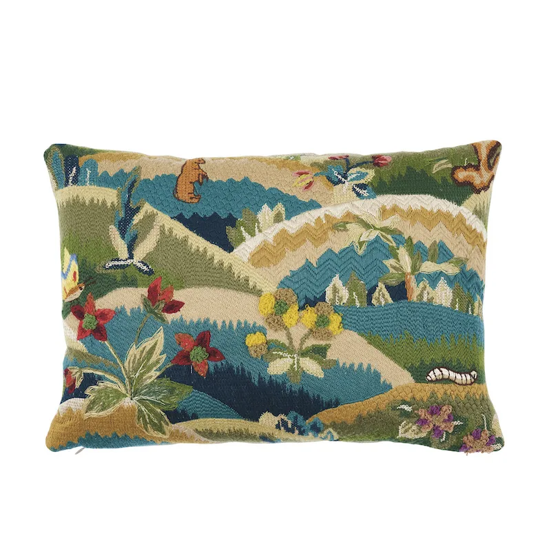 Schumacher Gerry Embroidery Pillow a in Document (SO72450111)