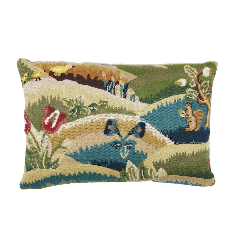 Schumacher Gerry Embroidery Pillow B in Document (SO72450211)