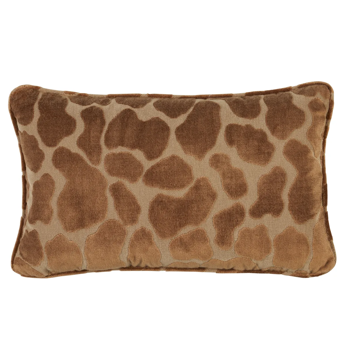 Schumacher Giraffe Velvet Pillow in Safari (SO8297014)