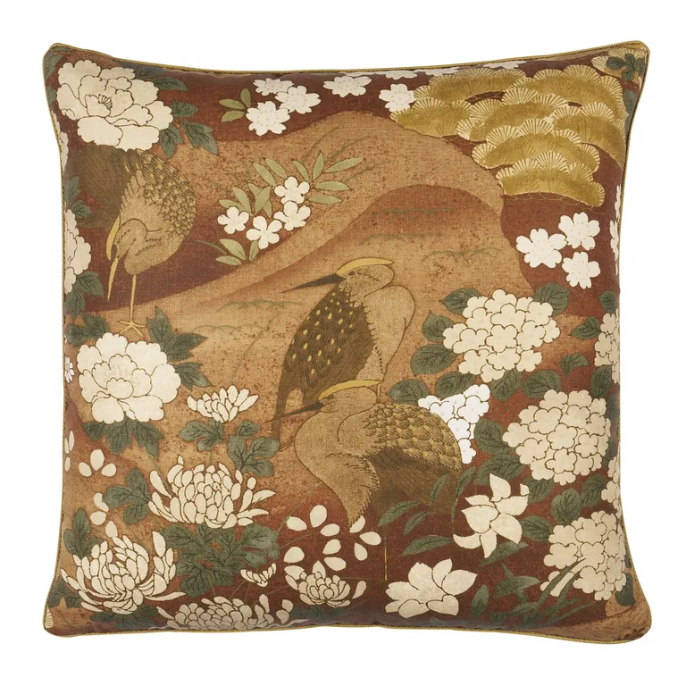 Schumacher Golden Hills Pillow in Burgundy (SO18287204)