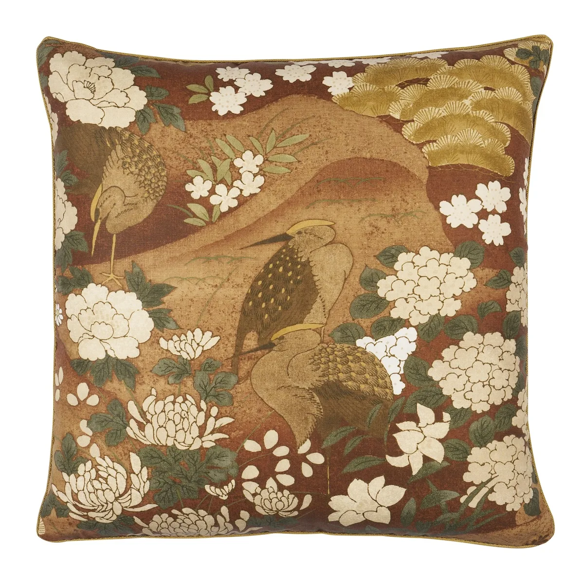 Schumacher Golden Hills Pillow in Burgundy (SO18287204)