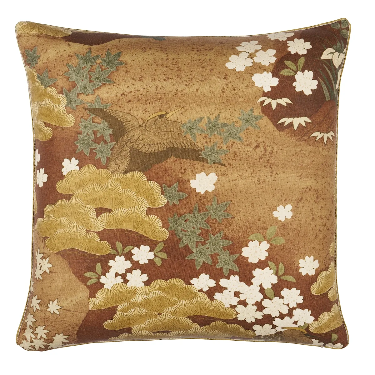 Schumacher Golden Hills Pillow in Burgundy (SO18287204)