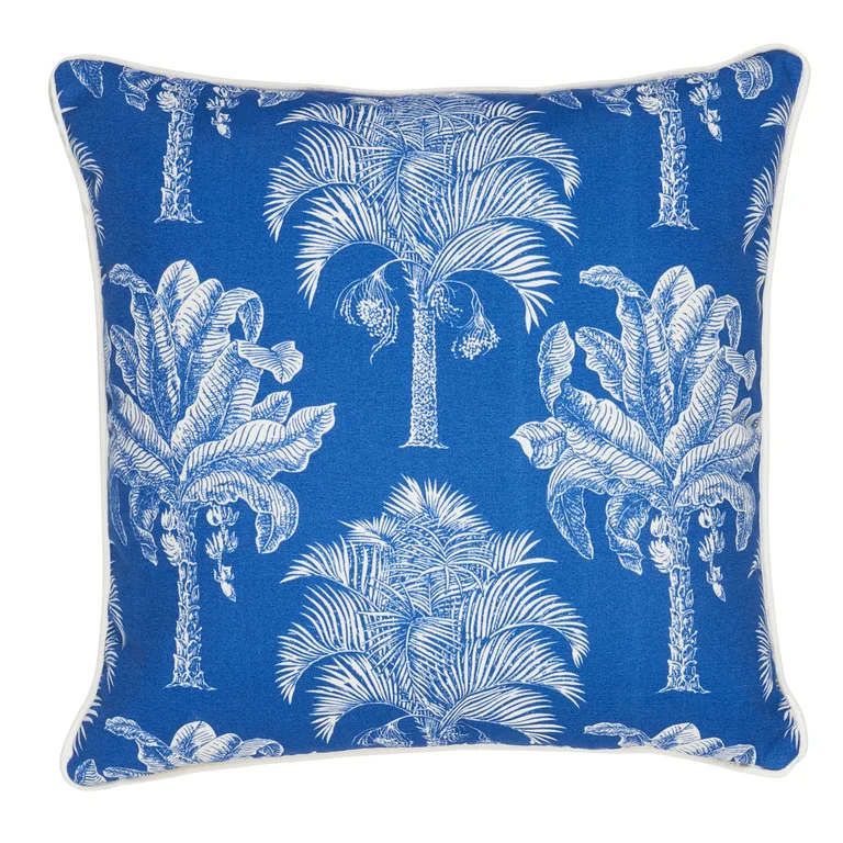 Schumacher Grand Palms I/O Pillow in Navy (SO18096106)