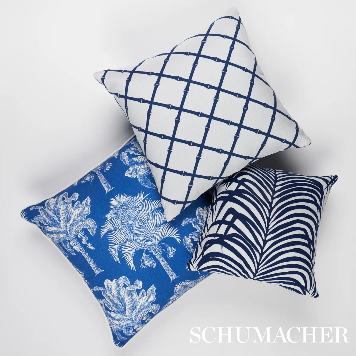 SO18096106 | Grand Palms I/O Pillow - Navy Schumacher Grand Palms I/O Pillow in Navy (SO18096106)
