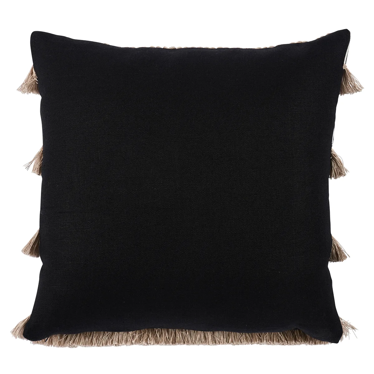 Schumacher Graphic Fringe Pillow in Black (SO8121206)
