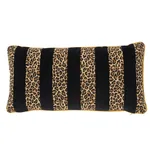 Schumacher Guepard Stripe Velvet Pillow in Black (SO7714218)