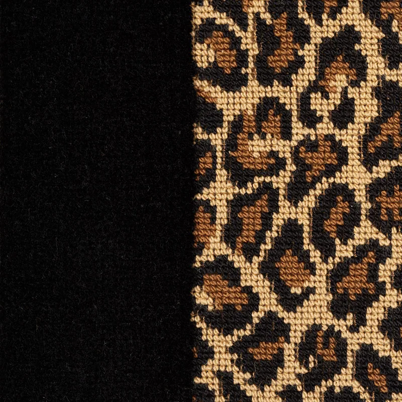 Schumacher Guepard Stripe Velvet Pillow in Black (SO7714218)