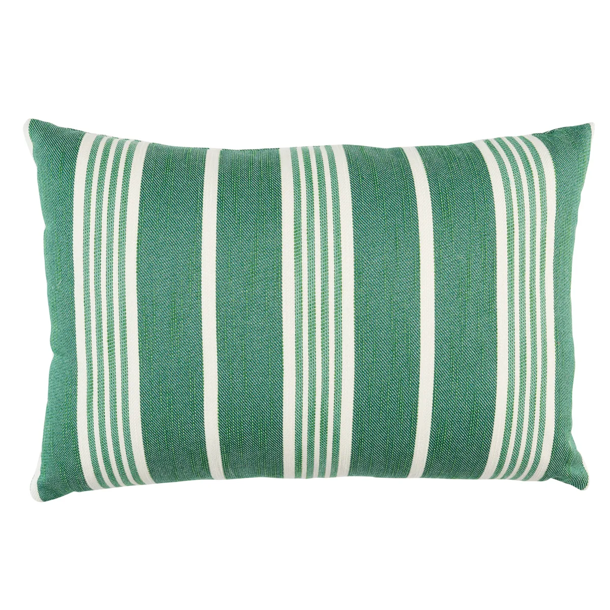 Schumacher Hampton Stripe I/O Pillow in Emerald (SO8230215)