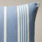 SO8230115 | Hampton Stripe I/O Pillow - Pool Schumacher Hampton Stripe I/O Pillow in Pool (SO8230115)