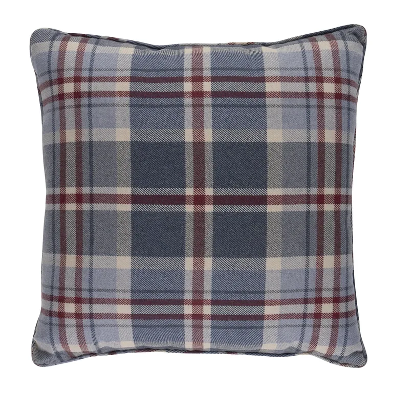 Schumacher Harris Merino Plaid Pillow in Americana