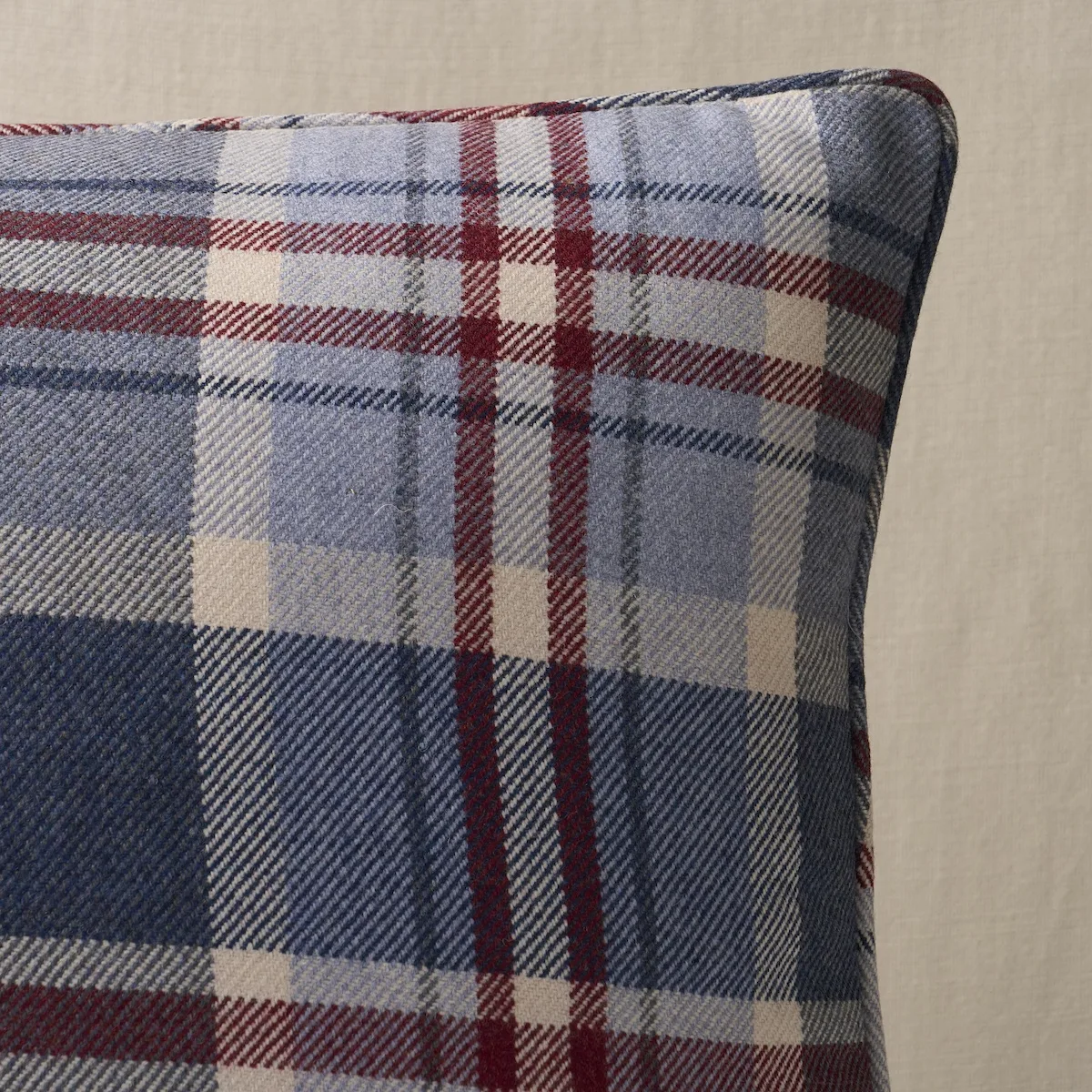Schumacher Harris Merino Plaid Pillow in Americana