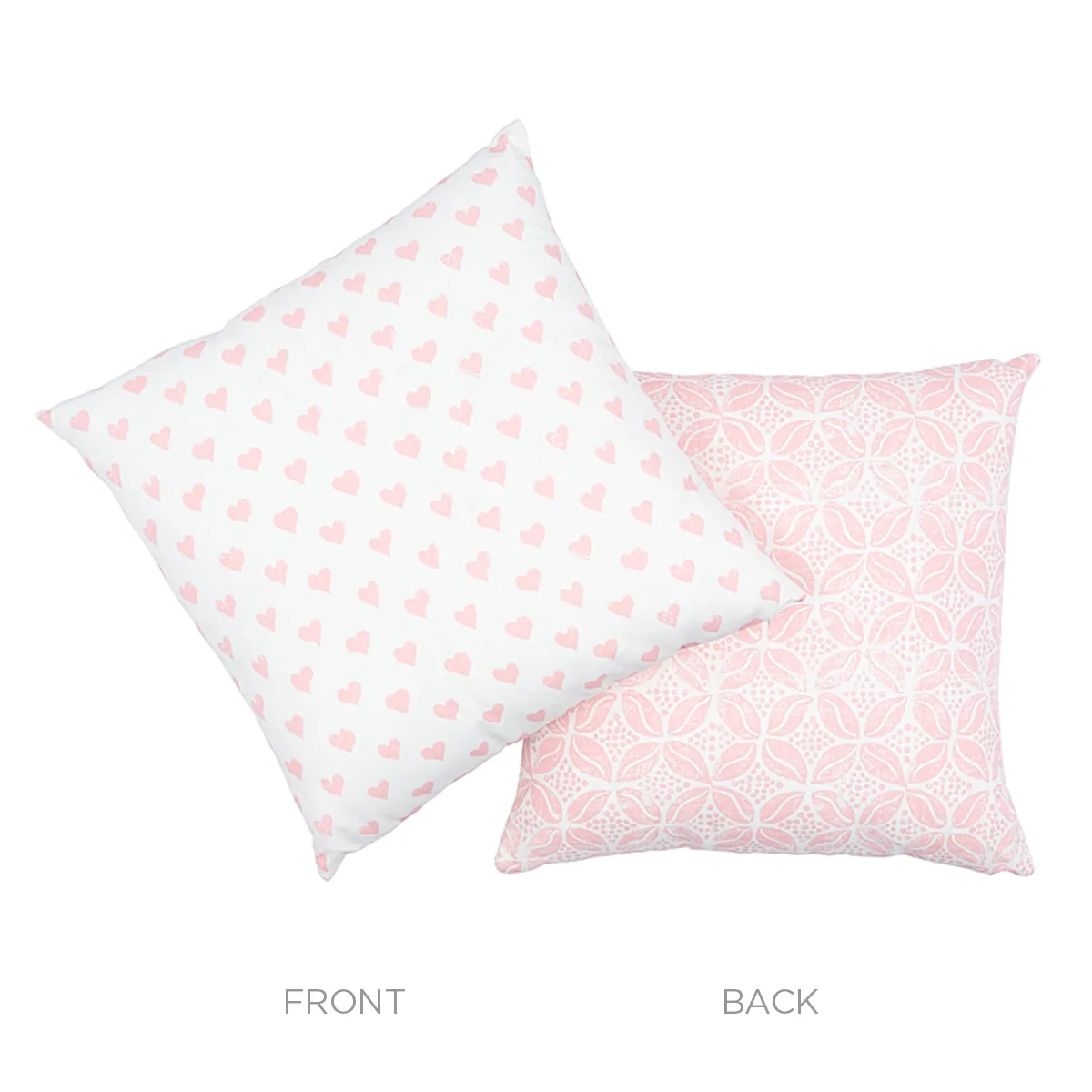 Hearts + Coffee Bean Pillow - Pink Schumacher Hearts + Coffee Bean Pillow in Pink