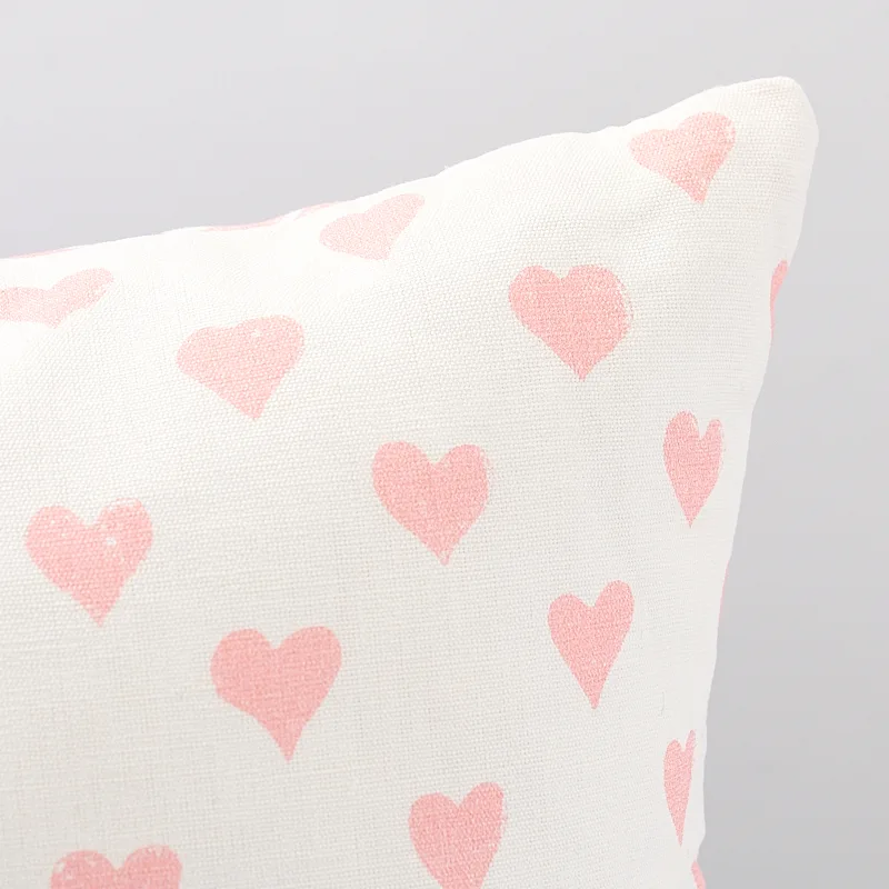 Hearts + Coffee Bean Pillow - Pink Schumacher Hearts + Coffee Bean Pillow in Pink