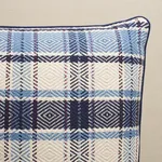 Heidi Plaid Pillow - Indigo Schumacher Heidi Plaid Pillow in Indigo
