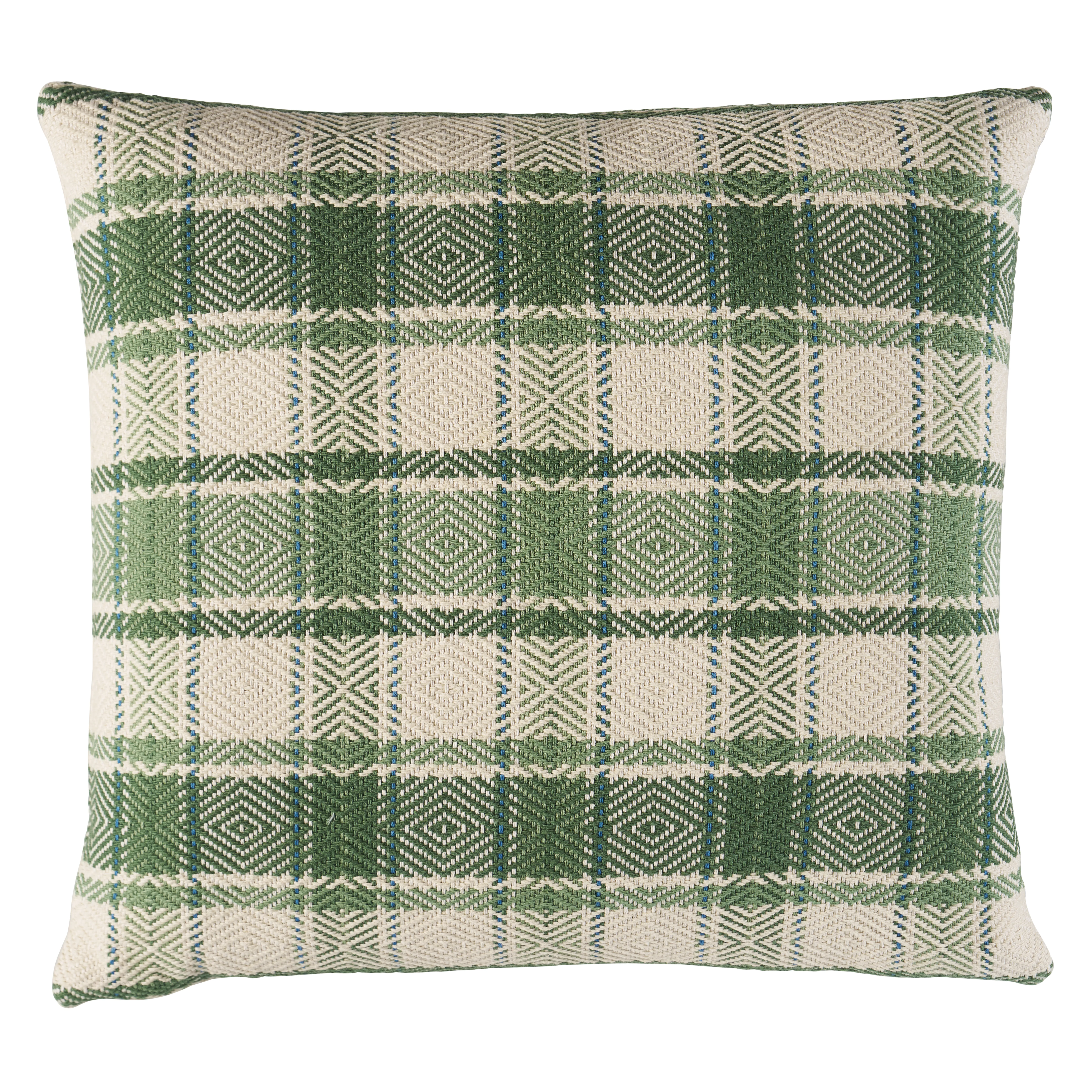 Schumacher Heidi Plaid Pillow in Leaf