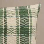 Schumacher Heidi Plaid Pillow in Leaf