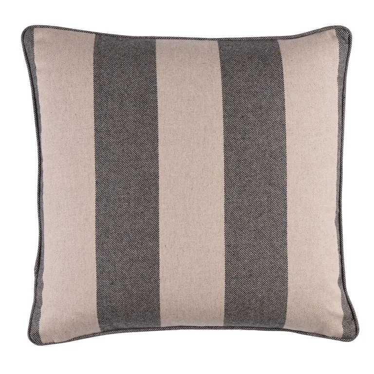 Schumacher Hemlock Stripe Pillow in Graphite