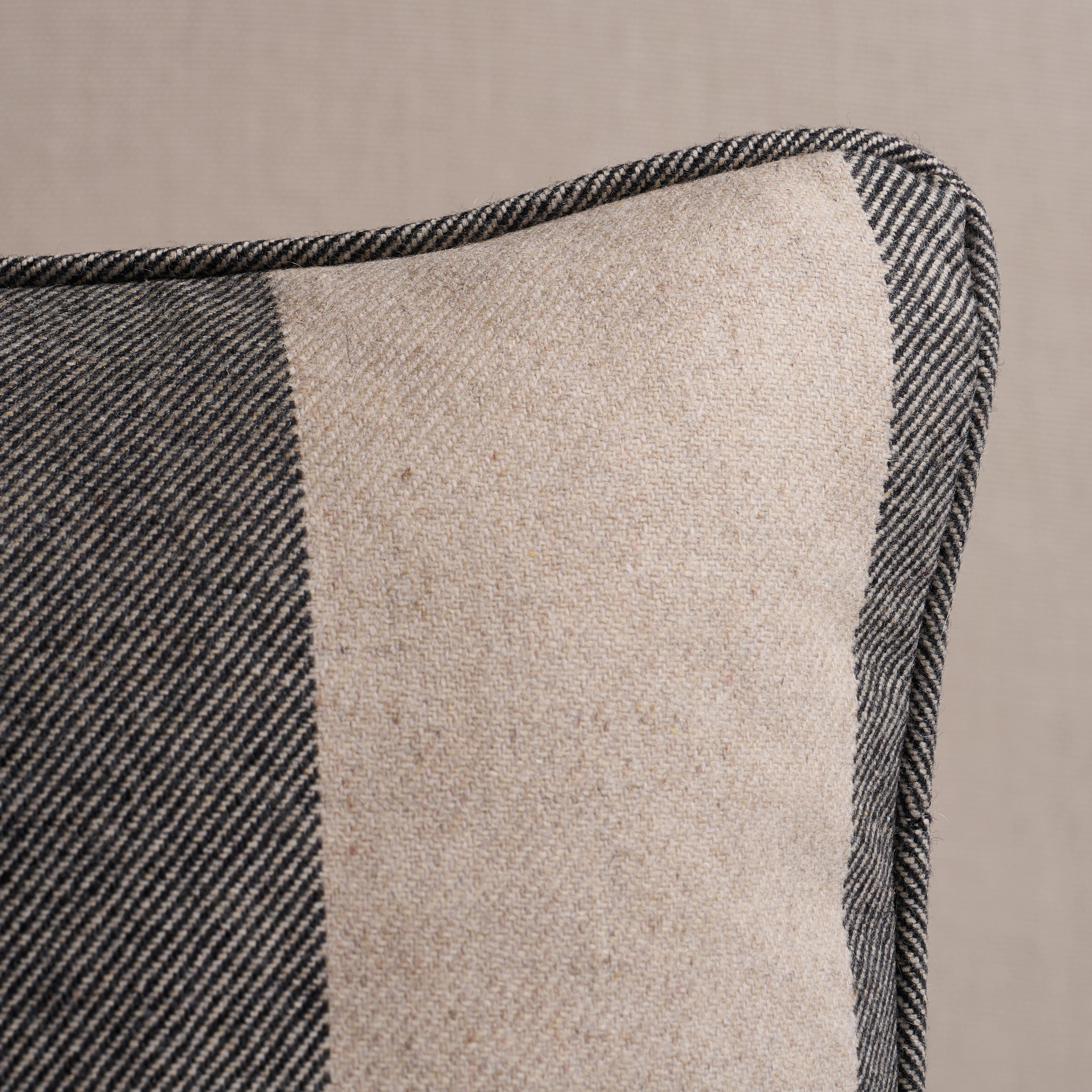 Schumacher Hemlock Stripe Pillow in Graphite