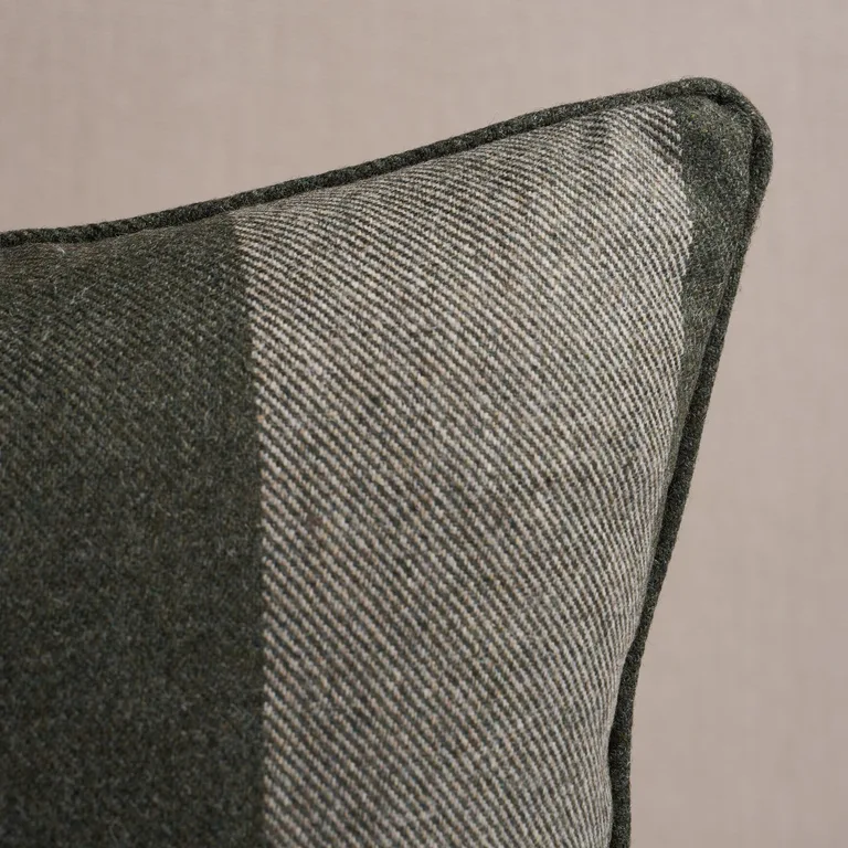 Schumacher Hemlock Stripe Pillow in Sage