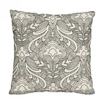 SO7616204 | Hendrix Embroidery Pillow - Black Schumacher Hendrix Embroidery Pillow in Black (SO7616204)