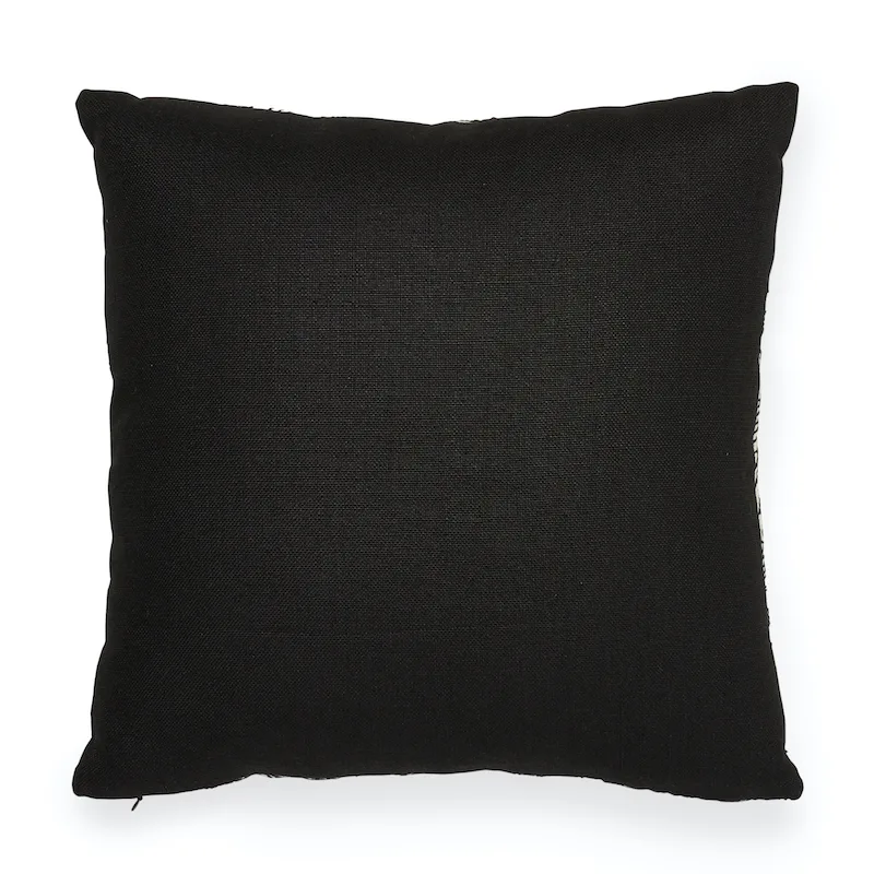 Schumacher Hendrix Embroidery Pillow in Black (SO7616204)