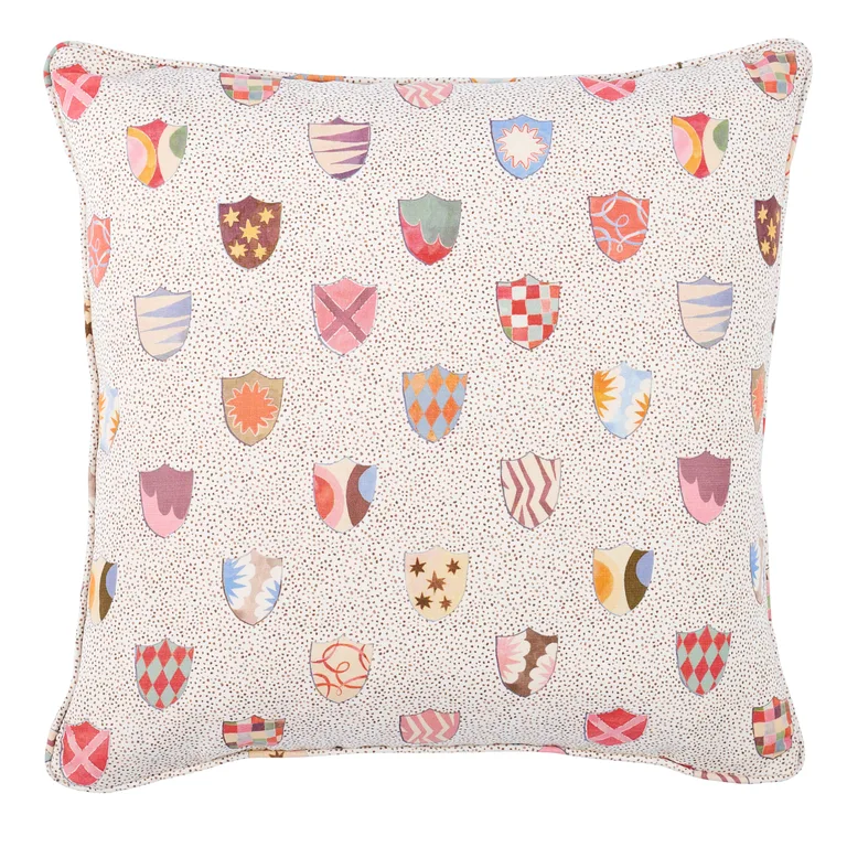 Schumacher Heraldic Pillow in Spezzatura (SO18016005)