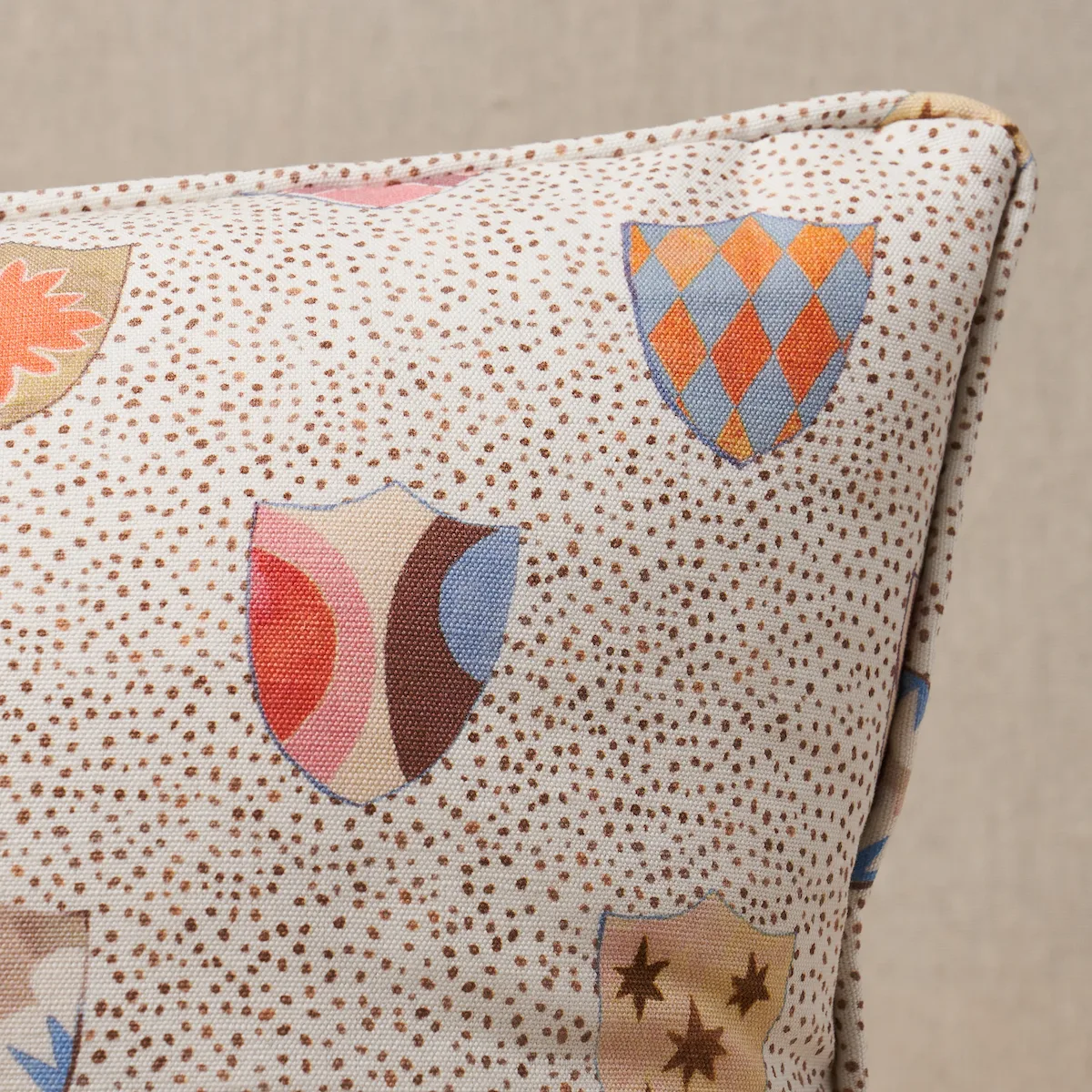 Schumacher Heraldic Pillow in Sprezzatura (SO18016012)