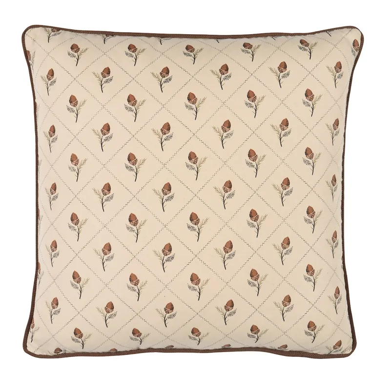 Schumacher Holden Hand Print Pillow in Flax (SO18267004)