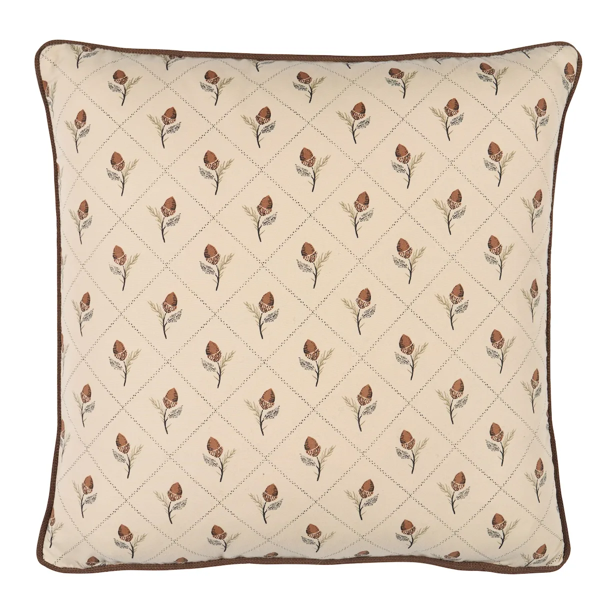 Schumacher Holden Hand Print Pillow in Flax (SO18267004)