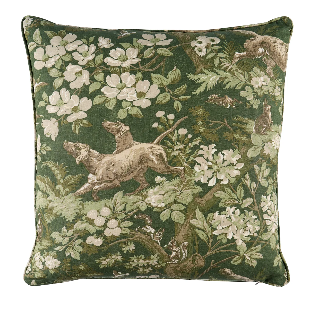 Schumacher Hound Meadow Pillow in Forest (SO18226105)