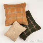 SO8235112 | Hudson Wool Check Pillow - Camel Schumacher Hudson Wool Check Pillow in Camel (SO8235112)