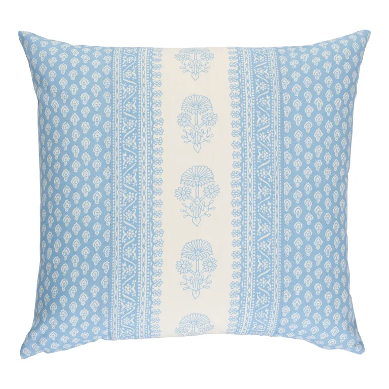 Schumacher Hyacinth I/O Pillow in China Blue