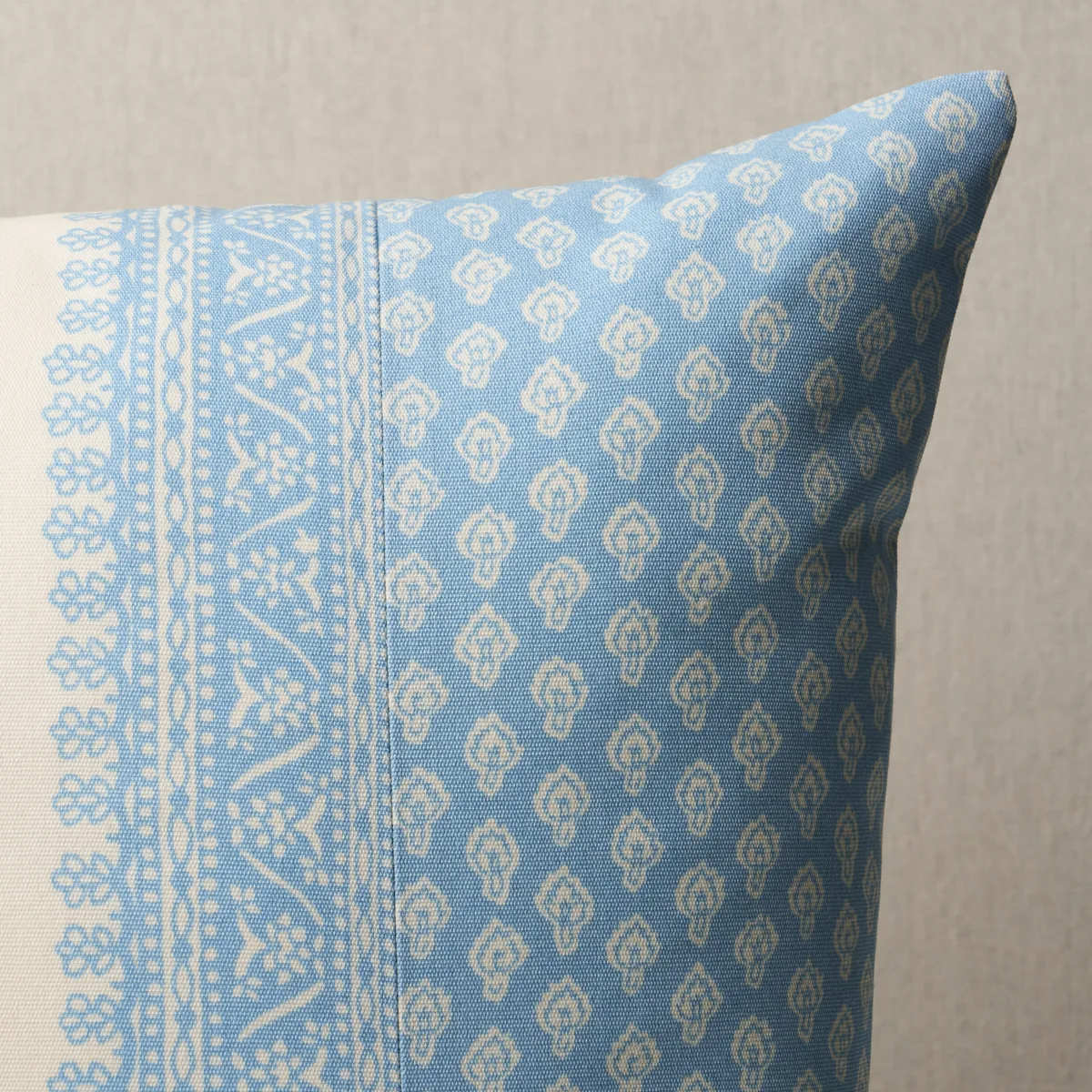 Schumacher Hyacinth I/O Pillow in China Blue