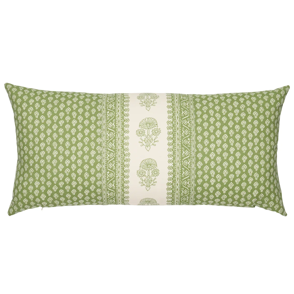 Schumacher Hyacinth I/O Pillow in Leaf Green