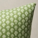 Schumacher Hyacinth I/O Pillow in Leaf Green