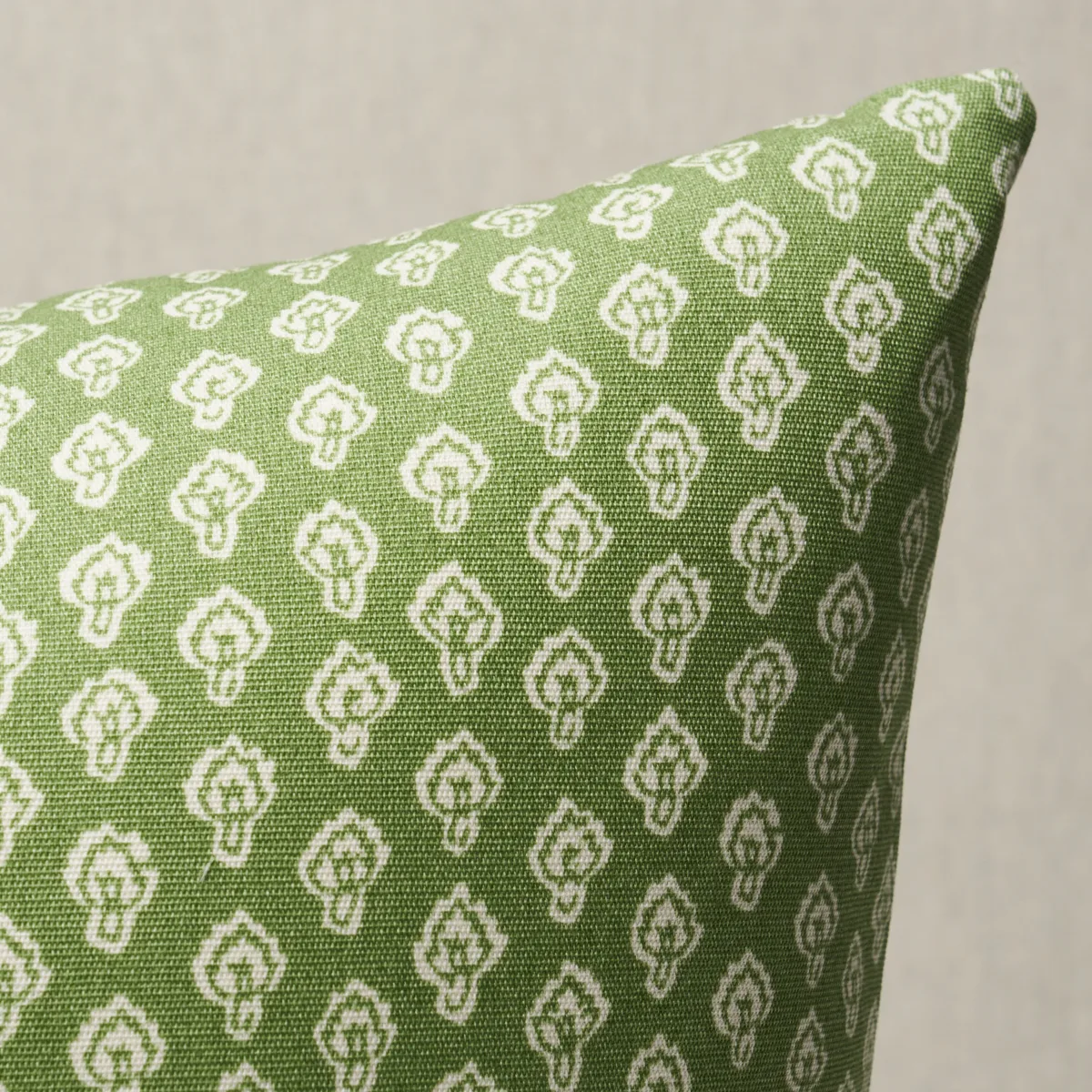 Schumacher Hyacinth I/O Pillow in Leaf Green