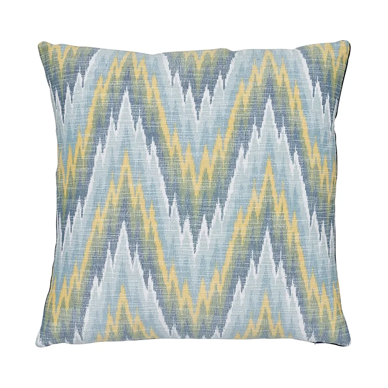 Schumacher Ibiza Flamestitch Pillow in Pool (SO7346005)