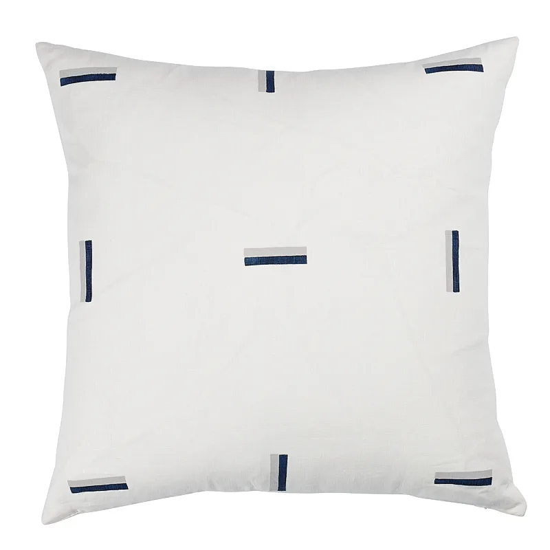 Schumacher Icehouse Pillow in Prussian & Grey (SO17791006)