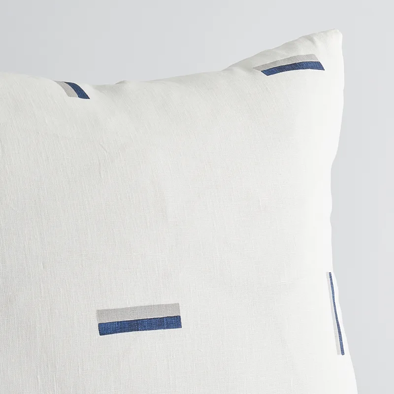 Schumacher Icehouse Pillow in Prussian & Grey (SO17791006)
