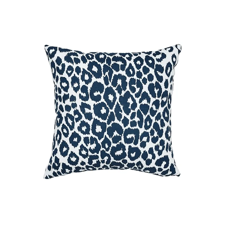 Schumacher Iconic Leopard I/O Pillow in Navy (SO17732304)
