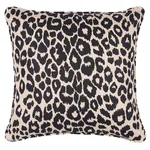 Schumacher Iconic Leopard Pillow in Ebony/Natural