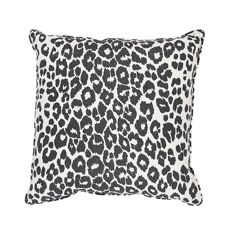 Schumacher Iconic Leopard Pillow in Graphite (SO17572204)