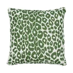 Schumacher Iconic Leopard Pillow in Green