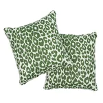 Schumacher Iconic Leopard Pillow in Green