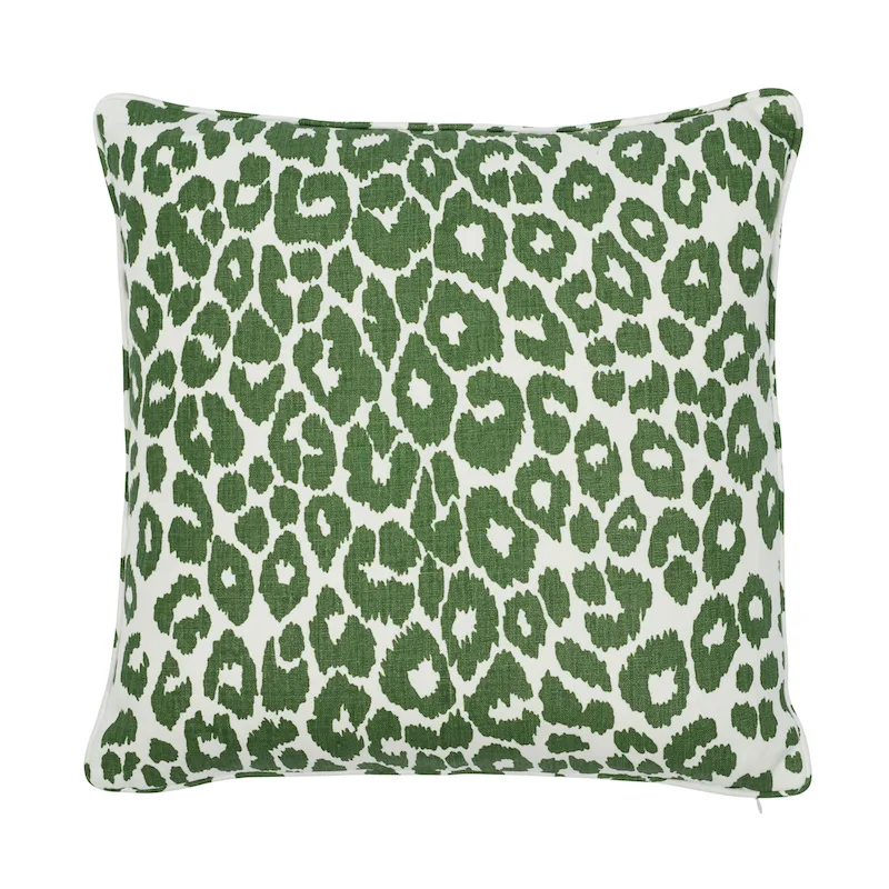 Schumacher Iconic Leopard Pillow in Green (SO17645205)