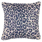 Schumacher Iconic Leopard Pillow in Ink/Natural