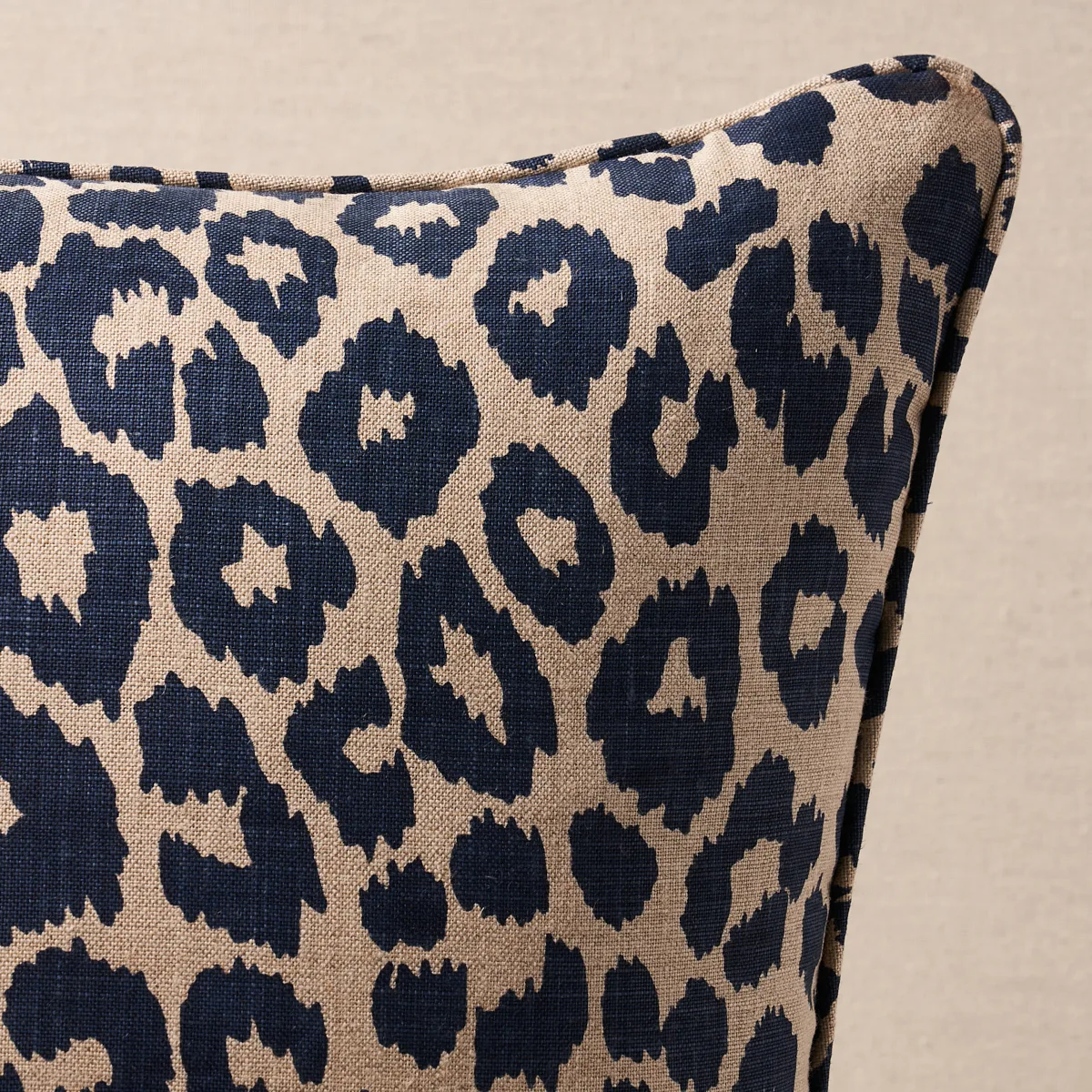 Schumacher Iconic Leopard Pillow in Ink/Natural (SO17572405)